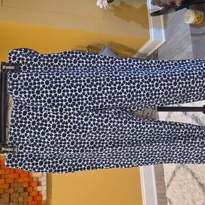 Talbots Navy and White Patterned Cropped Pants